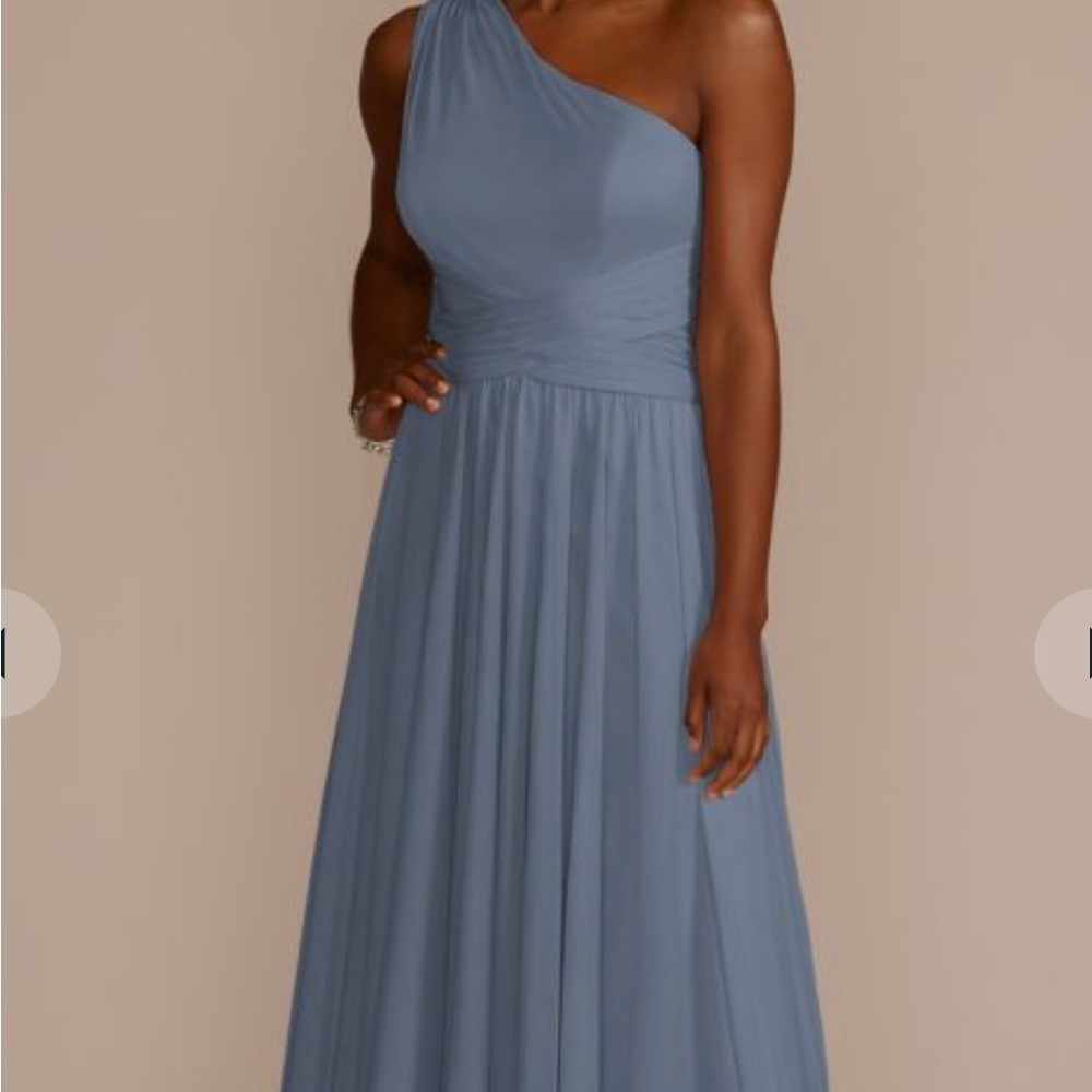 David’s Bridal size 16 steel blue